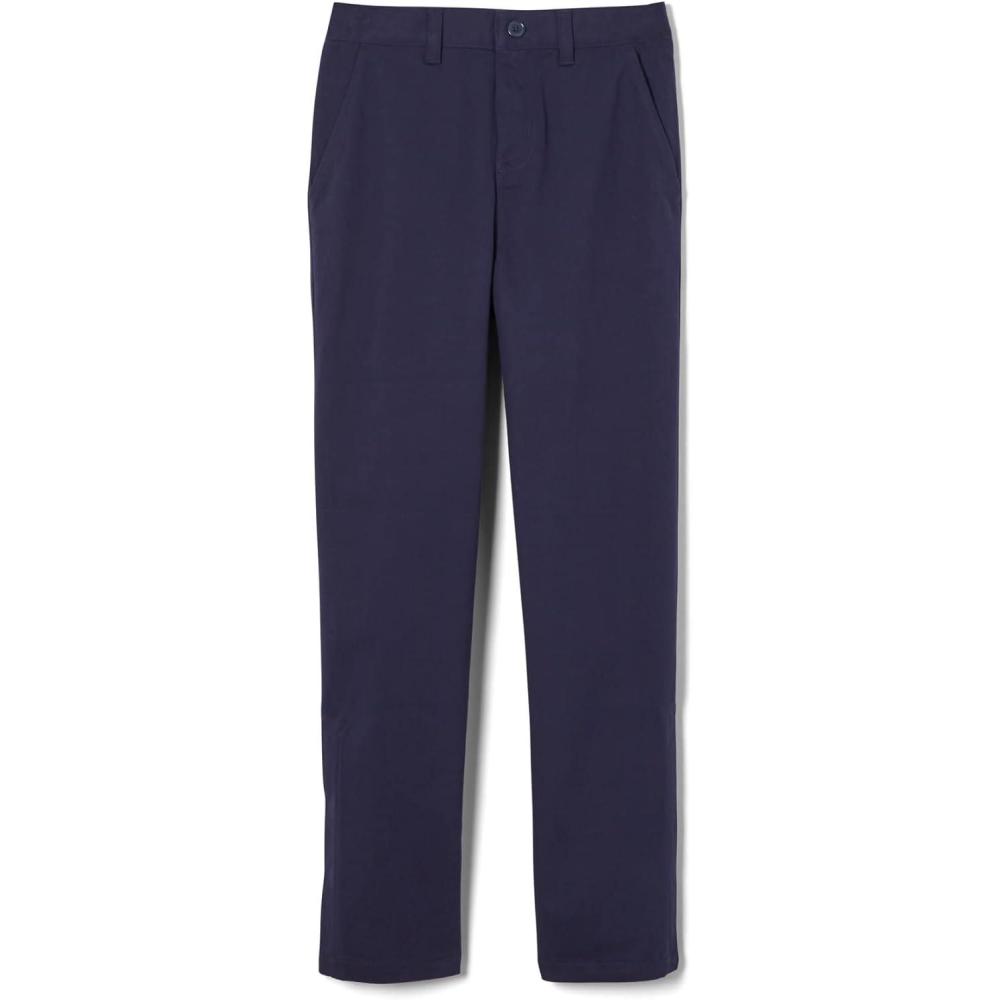imageFrench Toast Boys Adaptive Relaxed Fit Twill Pants with Hook and Loop Closure and PullApart Leg OpeningsNavy