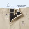 French Toast Boys Adaptive Relaxed Fit Twill Pants with Hook and Loop Closure and Pull-Apart Leg Openings(Navy)