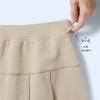 French Toast Girls Adaptive Pleated Ponte Scooter Skirt with Pull-Up Lift Loops(Khaki)