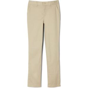 French Toast Girls Adaptive Straight Leg Pants with Hook and Loop Closure and Pull-Apart Leg Openings(Khaki)