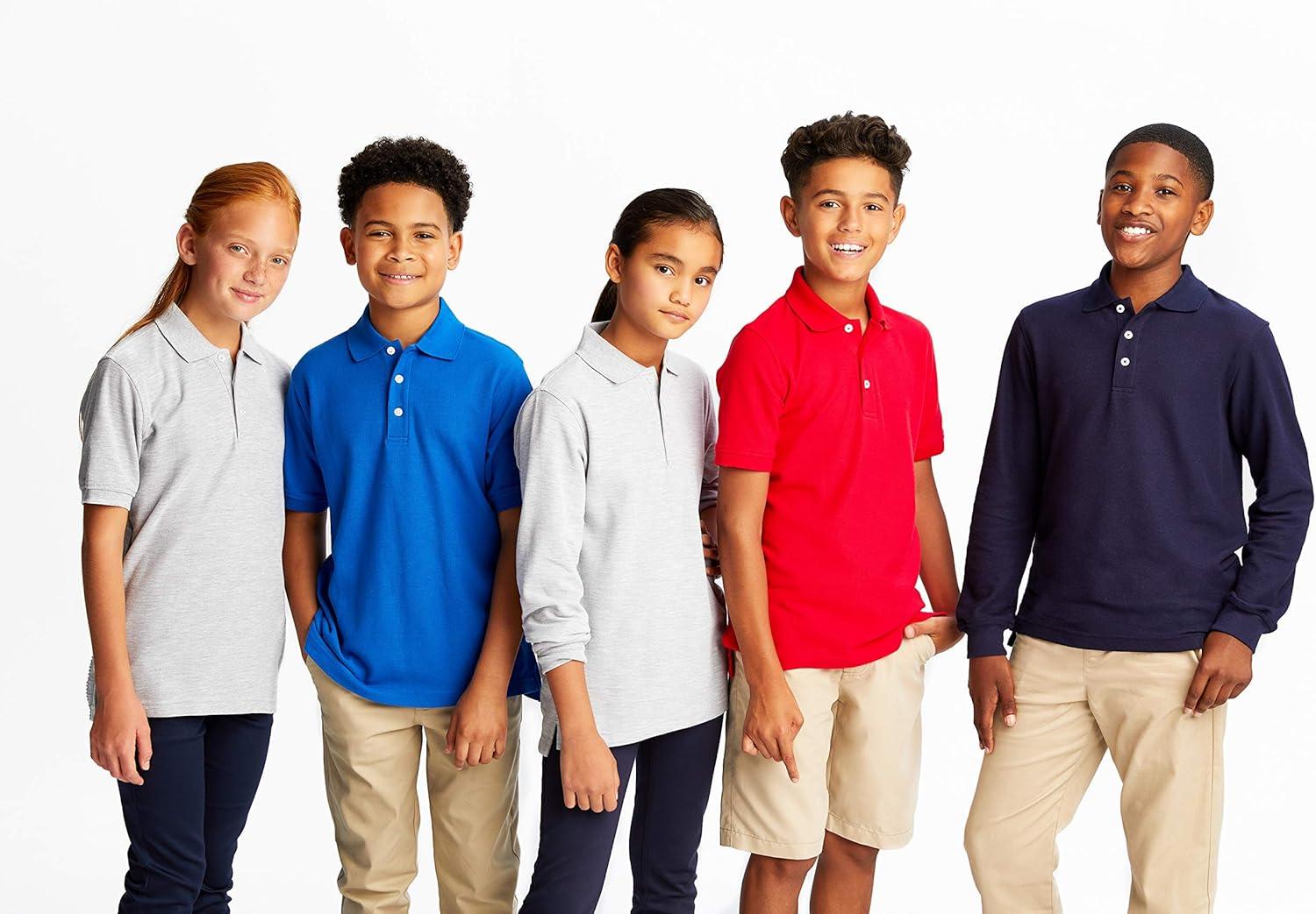 imageFrench Toast Kids Pique Polo Standard ampamp HuskyRoyal