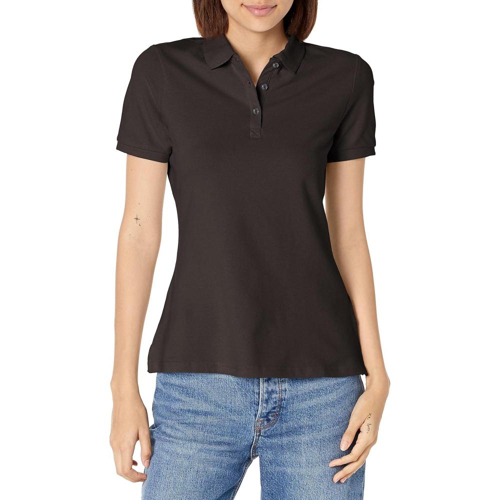 imageFrench Toast Girls Short Sleeve Picot Collar Polo School Uniform Shirt Standard and PlusBlack Og1
