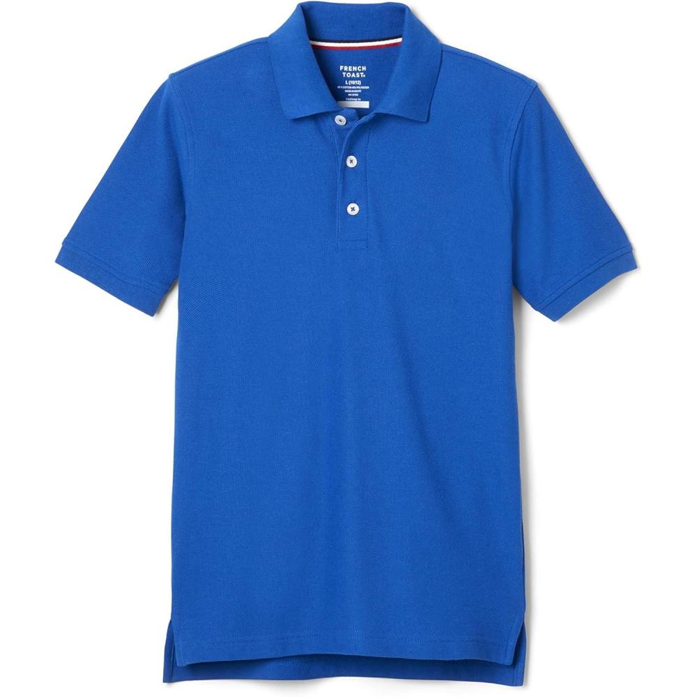 imageFrench Toast Kids Pique Polo Standard ampamp HuskyRoyal