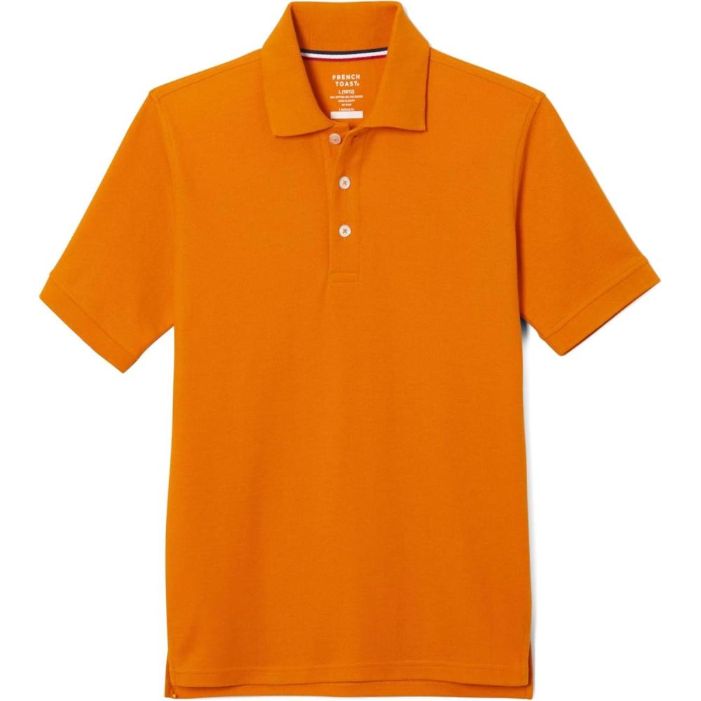 imageFrench Toast Kids Pique Polo Standard ampamp HuskySun Orange