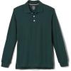 French Toast Boys Pique Polo School Uniform Shirt with Long Sleeves for Boys and Girls(Hunter Green)