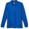 French Toast Boys Pique Polo School Uniform Shirt with Long Sleeves for Boys and Girls(Royal)