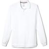 French Toast Boys Pique Polo School Uniform Shirt with Long Sleeves for Boys and Girls(White)