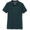 French Toast Girls’ Short Sleeve Picot Collar Polo School Uniform Shirt (Standard and Plus)(Hunter Green)
