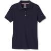 French Toast Girls’ Short Sleeve Picot Collar Polo School Uniform Shirt (Standard and Plus)(Navy Og)