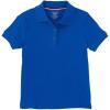 French Toast Girls’ Short Sleeve Picot Collar Polo School Uniform Shirt (Standard and Plus)(Royal)