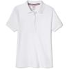 French Toast Girls’ Short Sleeve Picot Collar Polo School Uniform Shirt (Standard and Plus)(White)