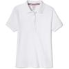French Toast Girls’ Short Sleeve Picot Collar Polo School Uniform Shirt (Standard and Plus)(White Og)