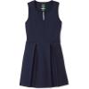 French Toast girls Adaptive Zip Front Stretch Ponte Jumper(Navy)