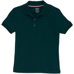 French Toast Girls’ Short Sleeve Picot Collar Polo School Uniform Shirt (Standard and Plus)(Hunter Og1)