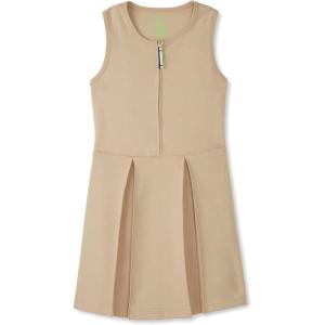 French Toast girls Adaptive Zip Front Stretch Ponte Jumper(Khaki)