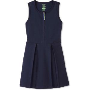 French Toast girls Adaptive Zip Front Stretch Ponte Jumper(Navy)