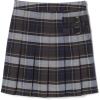 French Toast Girls Plaid Adjustable Waist Pleated-Front Two-tab Scooter(Blue & Gold Plaid)