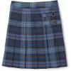 French Toast Girls Plaid Adjustable Waist Pleated-Front Two-tab Scooter(Blue & Red Plaid)