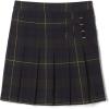 French Toast Girls Plaid Adjustable Waist Pleated-Front Two-tab Scooter(Green Plaid)