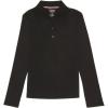 French Toast Girls Plus Size’ Uniform Long Sleeve Polo with Picot Collar (Standard & Plus)(Black/Black)