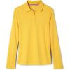 French Toast Girls Plus Size’ Uniform Long Sleeve Polo with Picot Collar (Standard & Plus)(Gold)