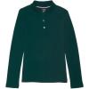 French Toast Girls Plus Size’ Uniform Long Sleeve Polo with Picot Collar (Standard & Plus)(Green)
