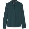 French Toast Girls Plus Size’ Uniform Long Sleeve Polo with Picot Collar (Standard & Plus)(Hunter)