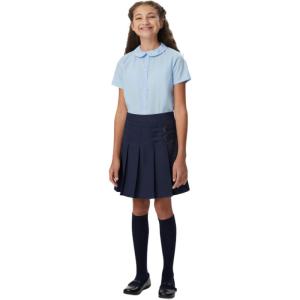 French Toast Girls Adjustable Waist Pleated-Front Two-tab Scooter(Navy)