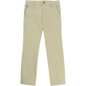 French Toast Girls’ Adjustable Waist Stretch Twill Straight Leg Pant (Standard & Plus), Khaki, 18 Plus