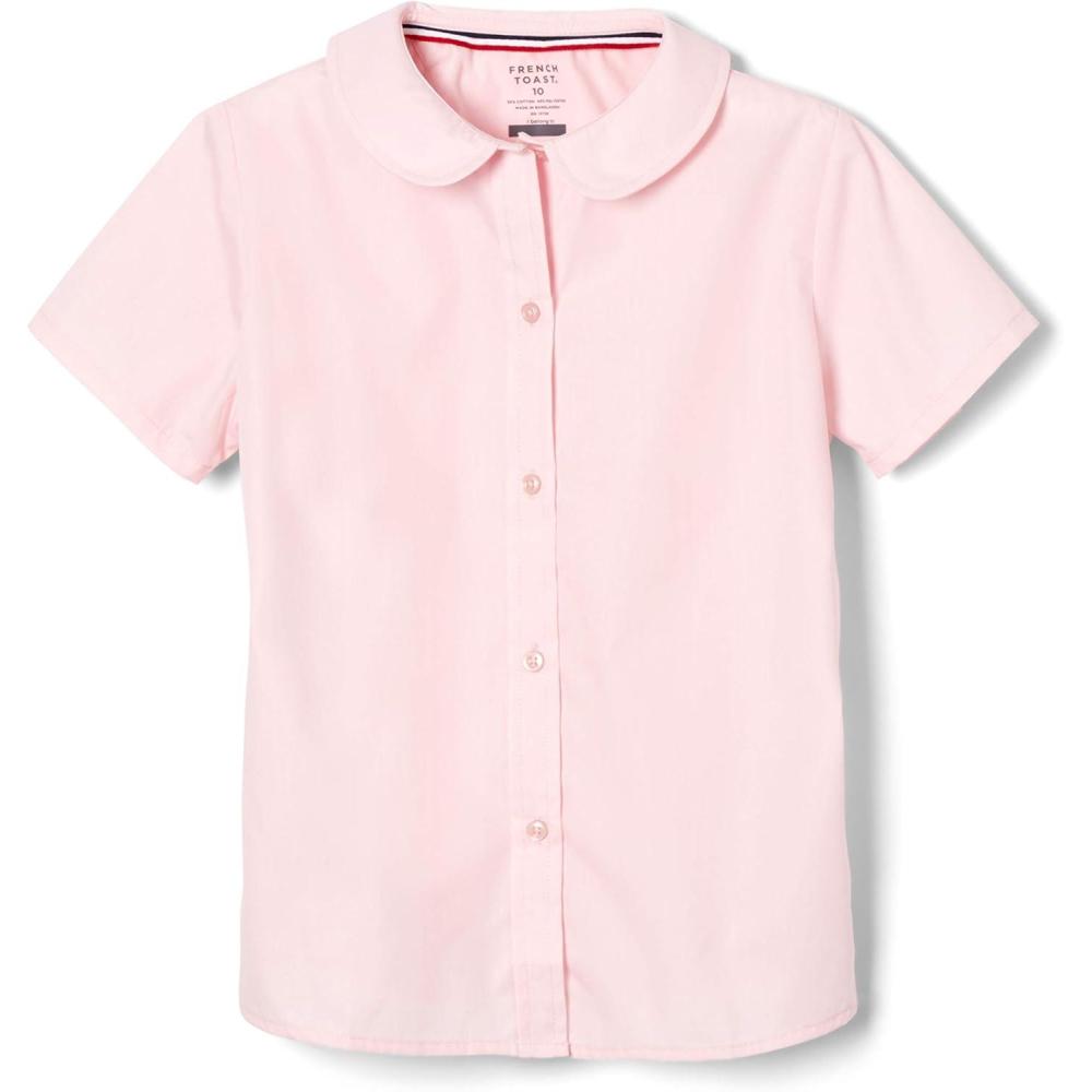 imageFrench Toast Girls Short Sleeve Peter Pan Collar Blouse Standard ampamp PlusPink