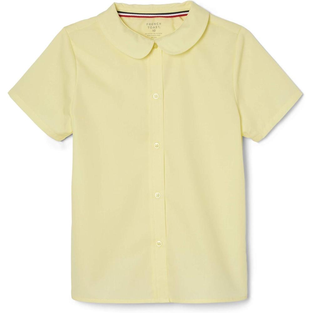 imageFrench Toast Girls Short Sleeve Peter Pan Collar Blouse Standard ampamp PlusYellow