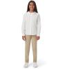 French Toast Girls Long Sleeve Woven Shirt with Peter Pan Collar (Standard & Plus)(Light Blue)
