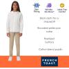 French Toast Girls Long Sleeve Woven Shirt with Peter Pan Collar (Standard & Plus)(Yellow)