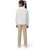 French Toast Girls Long Sleeve Woven Shirt with Peter Pan Collar (Standard & Plus)(Yellow)