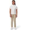 French Toast Girls’ Fitted Short Sleeve Wrinkle-Resistant Blouse(White)