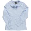 French Toast Girls Long Sleeve Woven Shirt with Peter Pan Collar (Standard & Plus)(Blue)