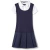 French Toast Girls Pleat 2-fer Dress(Navy)