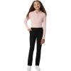 French Toast Girls’ Pull-On Straight Fit Stretch Twill Pant(Black)