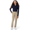 French Toast Girls’ Pull-On Straight Fit Stretch Twill Pant(Khaki)