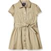 French Toast Girls’ Short Sleeve Safari Dress(Khaki Beige)
