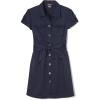 French Toast Girls’ Short Sleeve Safari Dress(Navy)