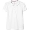 French Toast Toddler Girls Short Sleeve Peter Pan Collar Polo(White)