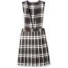 French Toast girls V-neck Jumper(Brown Plaid)