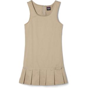 French Toast Girls’ Pleated Hem Jumper with Ribbon(Khaki)