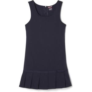 French Toast Girls’ Pleated Hem Jumper with Ribbon(Navy)