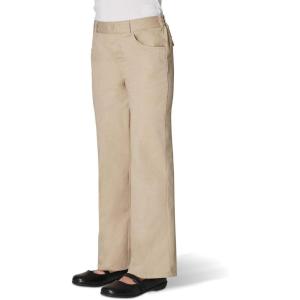 French Toast Girls’ Pull-On Straight Fit Stretch Twill Pant(Bootcut Khaki)
