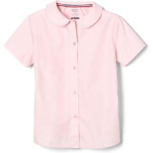 French Toast Girl’s Short Sleeve Peter Pan Collar Blouse (Standard & Plus)(Pink)