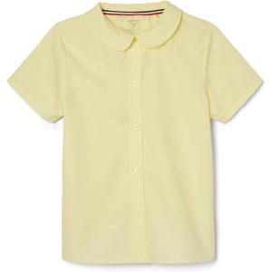 French Toast Girl’s Short Sleeve Peter Pan Collar Blouse (Standard & Plus)(Yellow)
