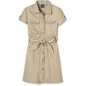 French Toast Girls’ Short Sleeve Safari Dress(Khaki)