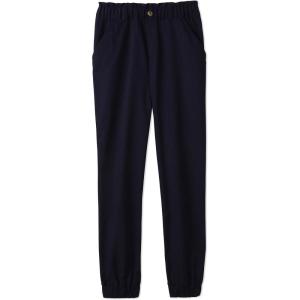 French Toast Girls’ Stretch Twill Jogger with Paper Bag Waist(Navy)